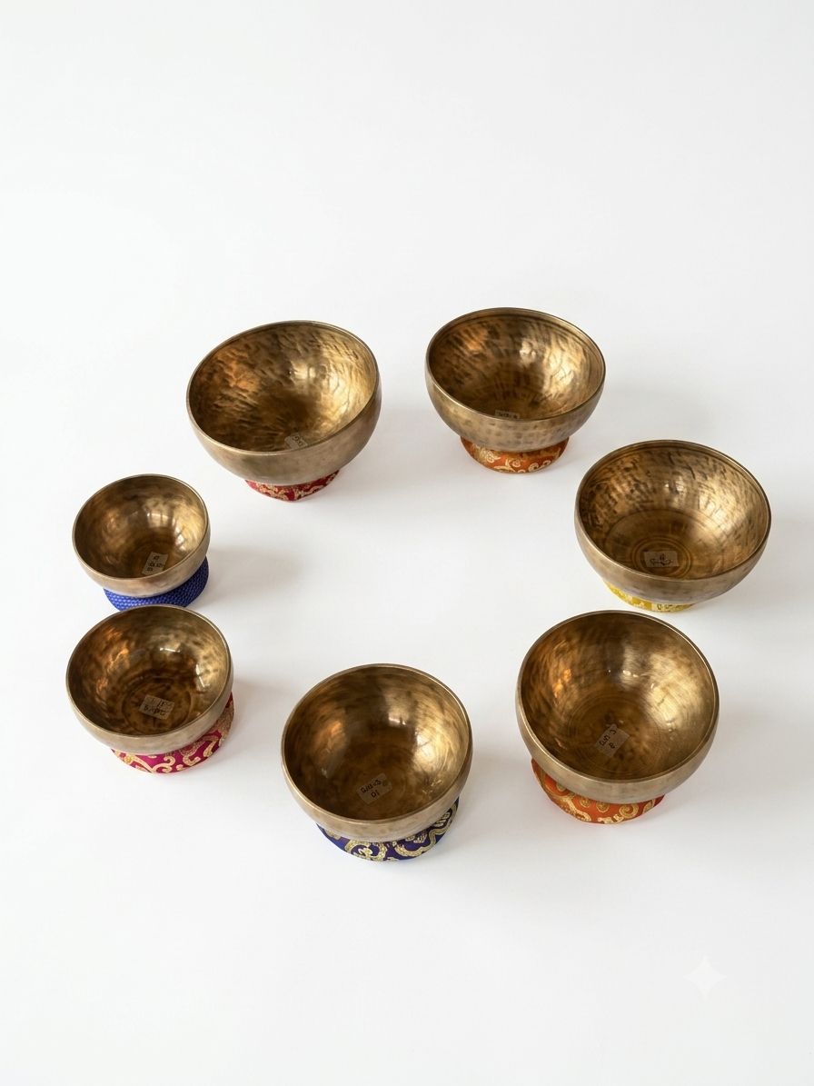Himalayan Singing Bowl Set-Tiger Gold