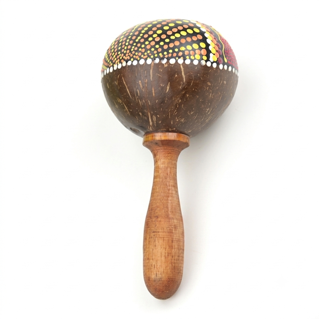 Indonesian Coconut Shell Maraca
