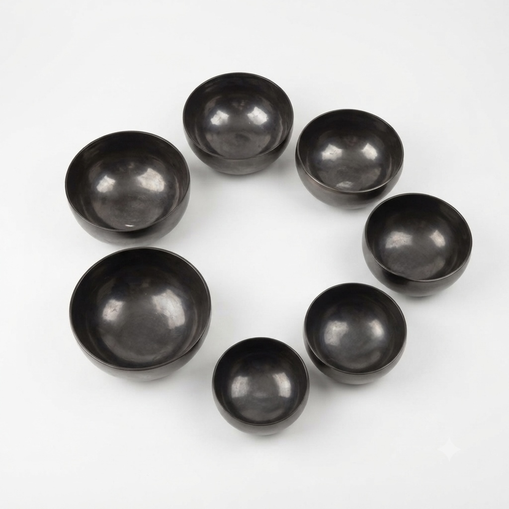 Himalayan Singing Bowl Set-black
